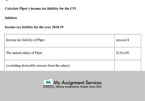 Taxation Assignment Solution